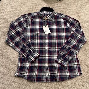 NWT Barbour Crossfell Tailored Shirt in Navy - L